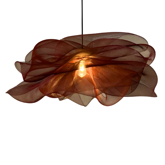 Modern Maroon Petal Pendant Light