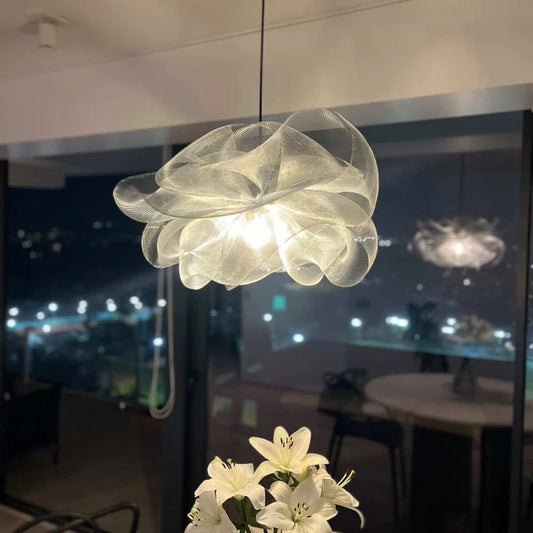 Modern White Petal Pendant Light