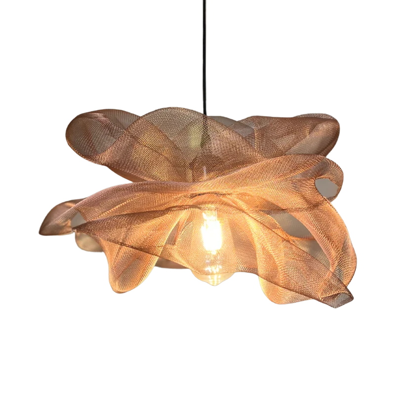 Handmade Wire Mesh Flower Chandelier