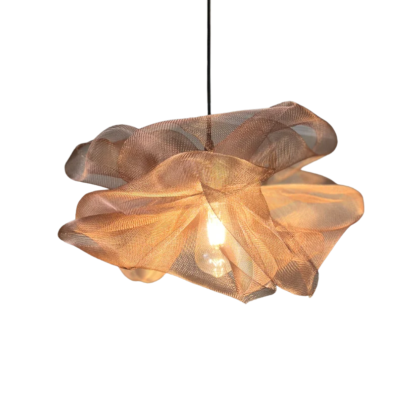 Handmade Wire Mesh Flower Chandelier