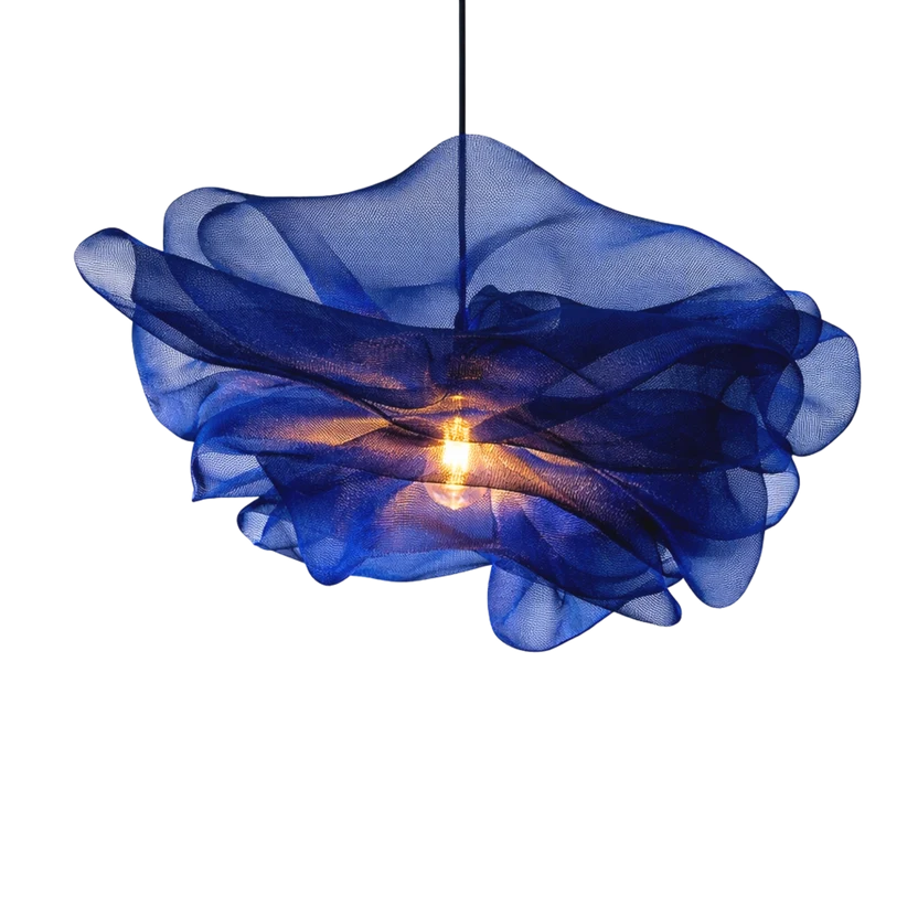 Modern Blue Petal Pendant Light