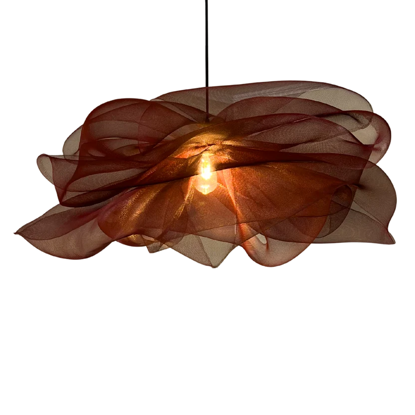 Modern Maroon Petal Pendant Light