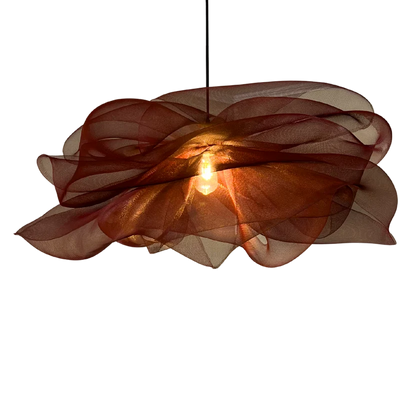 Modern Maroon Petal Pendant Light