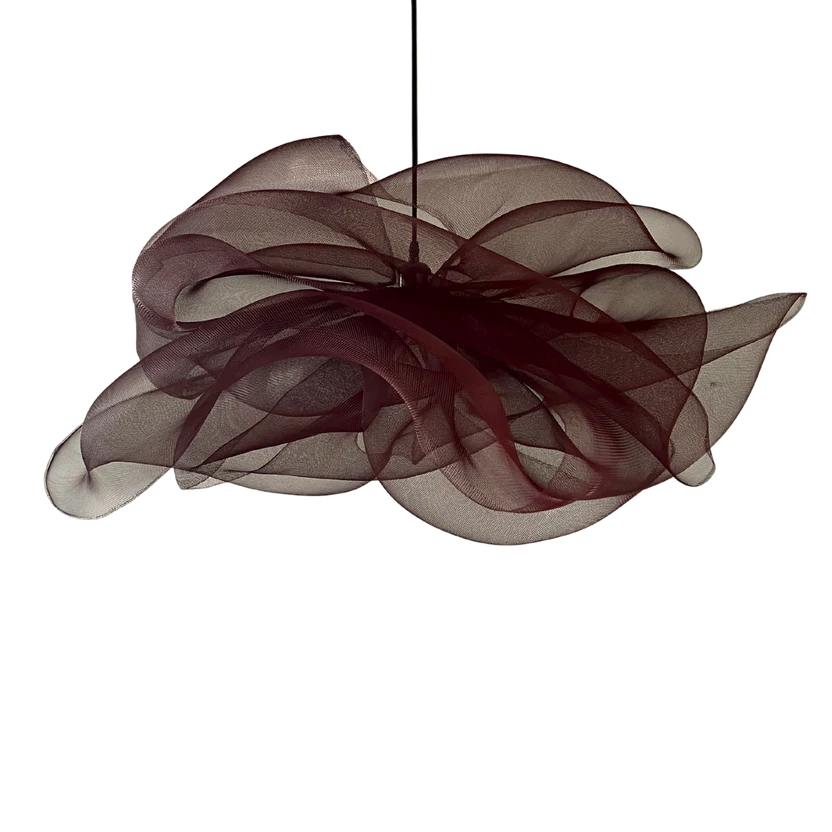 Modern Maroon Petal Pendant Light
