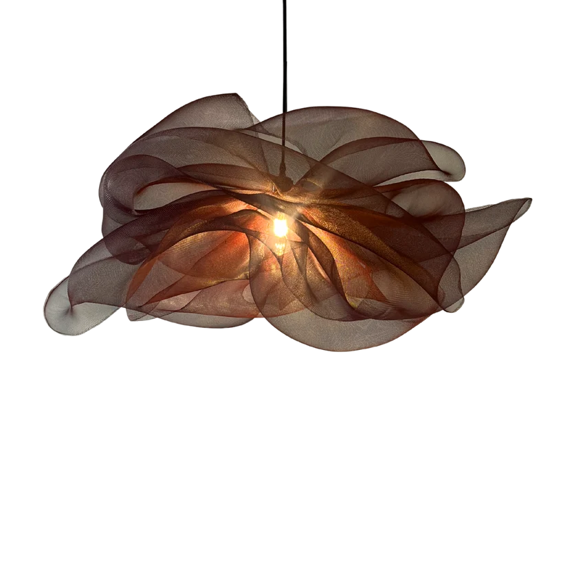 Modern Maroon Petal Pendant Light