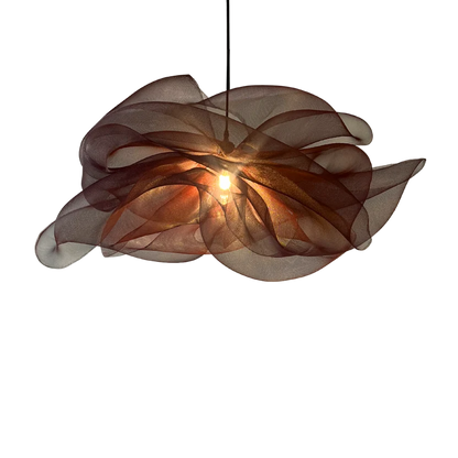 Modern Maroon Petal Pendant Light