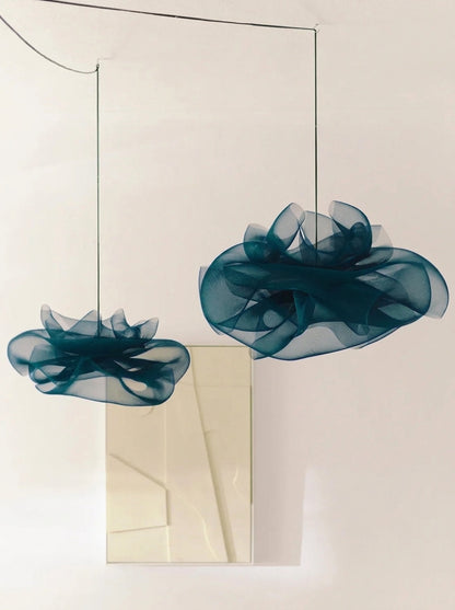 Dark Teal Petal Pendant Light