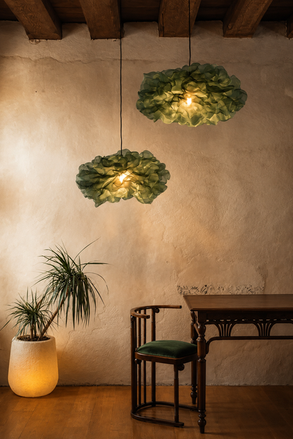 Modern Champagne Floral Pendant Light