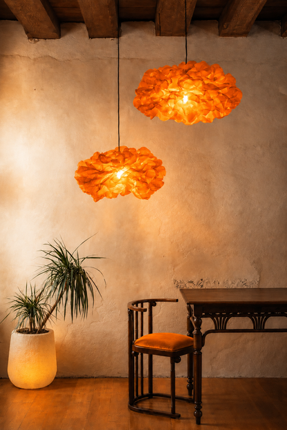 Modern Champagne Floral Pendant Light