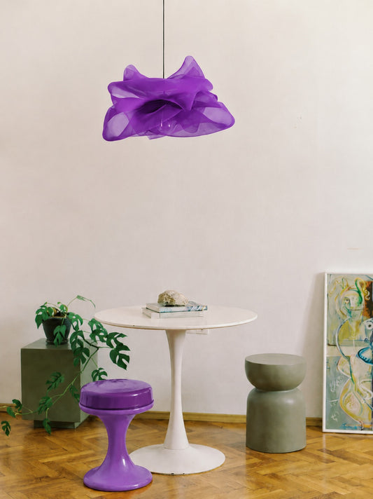 Violet Purple Petal Pendant Light