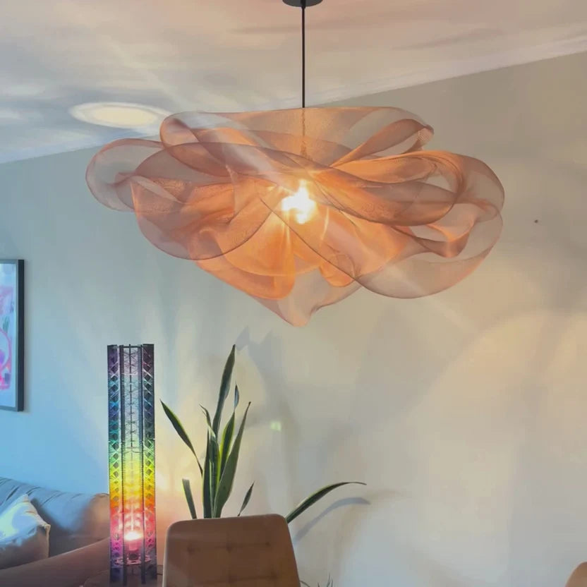Handmade Wire Mesh Flower Chandelier