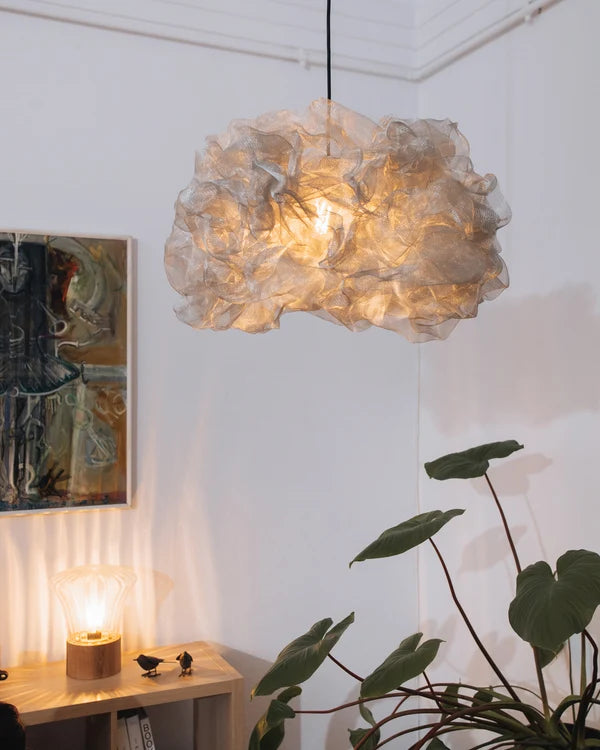 Modern Champagne Floral Pendant Light