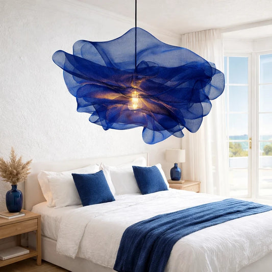 Modern Blue Petal Pendant Light