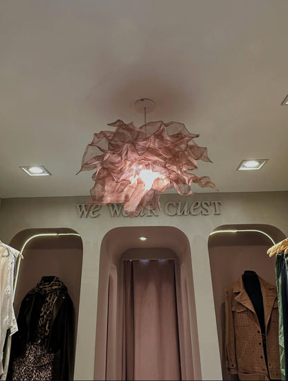 Modern Beige Floral Pendant Light