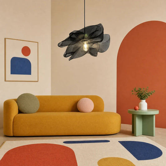 Modern Black Petal Pendant Light