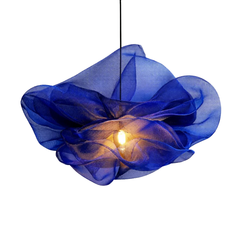 Modern Blue Petal Pendant Light