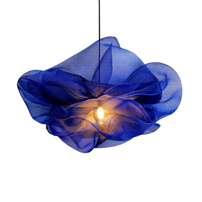 Modern Blue Petal Pendant Light