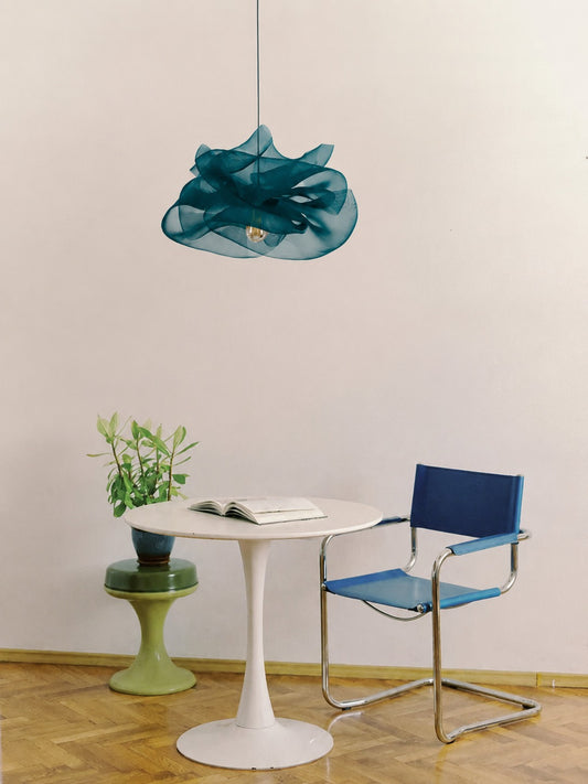 Dark Teal Petal Pendant Light